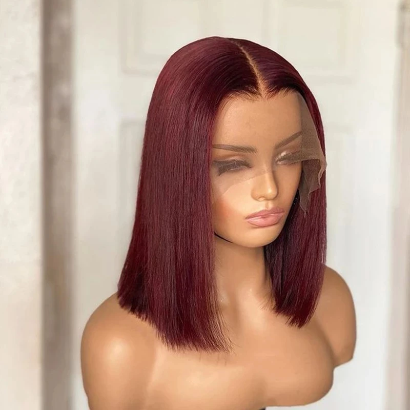 Glueless Burgundy Synthetic Lace Front Wig For Black Women Blunt Short Cut Bob Heat Resistant Fiber Straight Soft Baby Hair
Glueless Burgundy Synthetic Lace Front Wig For Black Women Blunt Short Cut Bob Heat Resistant Fiber Straight Soft Baby Hair