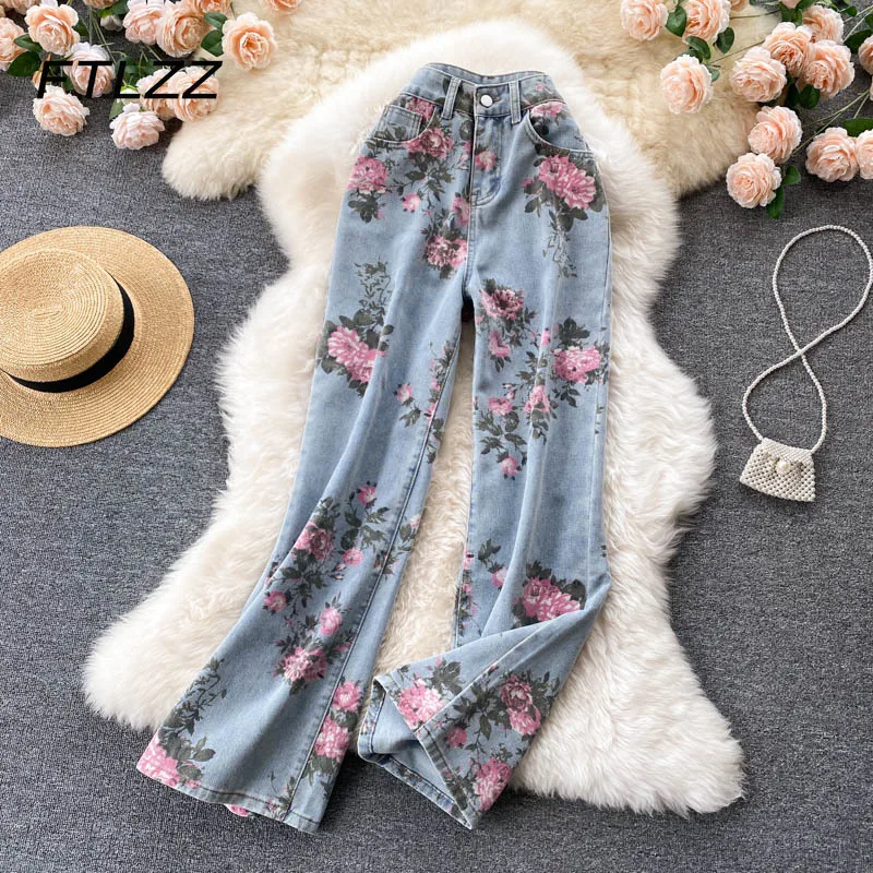 New Women Y2K Baggy Jeans Autumn Winter Rose Printed High-waisted Wide-leg Pants Woman Korean Straight Denim Pants Clothes
New Women Y2K Baggy Jeans Autumn Winter Rose Printed High-waisted Wide-leg Pants Woman Korean Straight Denim Pants Clothes