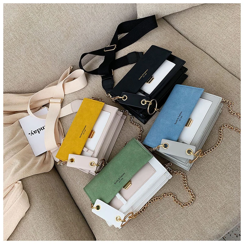 Scrub Leather Contrast Color Crossbody Bags For Women 2021 Chains Simple Shoulder Bag Panelled Design Ladies Purses and Handbags
Scrub Leather Contrast Color Crossbody Bags For Women 2021 Chains Simple Shoulder Bag Panelled Design Ladies Purses and Handbags