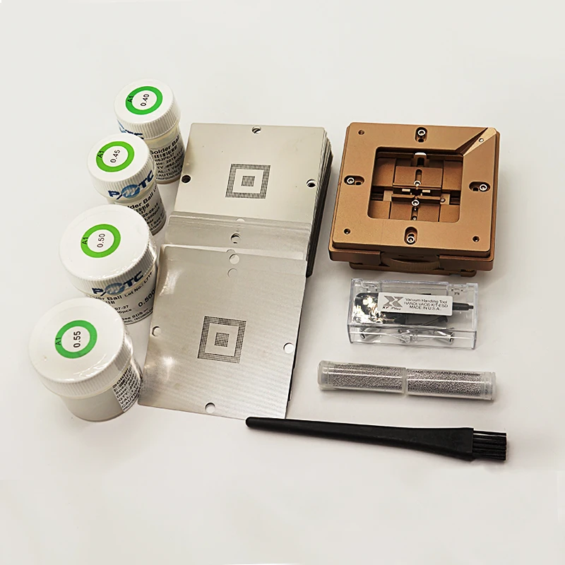 80/90MM Universal Rotary Type Reballing Jig 362pcs BGA Stencils Kit 25k 250k Solder Balls ESD Brush Vacuum Suction Pen-HANDI-VAC
80/90MM Universal Rotary Type Reballing Jig 362pcs BGA Stencils Kit 25k 250k Solder Balls ESD Brush Vacuum Suction Pen-HANDI-VAC