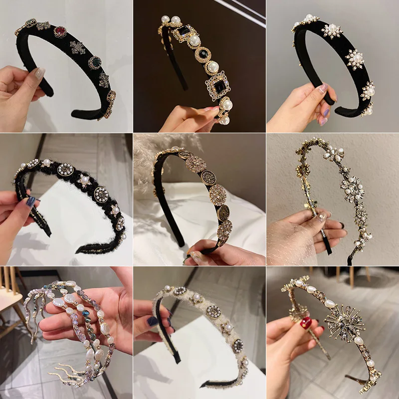 Korea fashion minimalist Baroque retro rhinestone hairband trend personality headband hairpin ins adult hair accessories women
Korea fashion minimalist Baroque retro rhinestone hairband trend personality headband hairpin ins adult hair accessories women