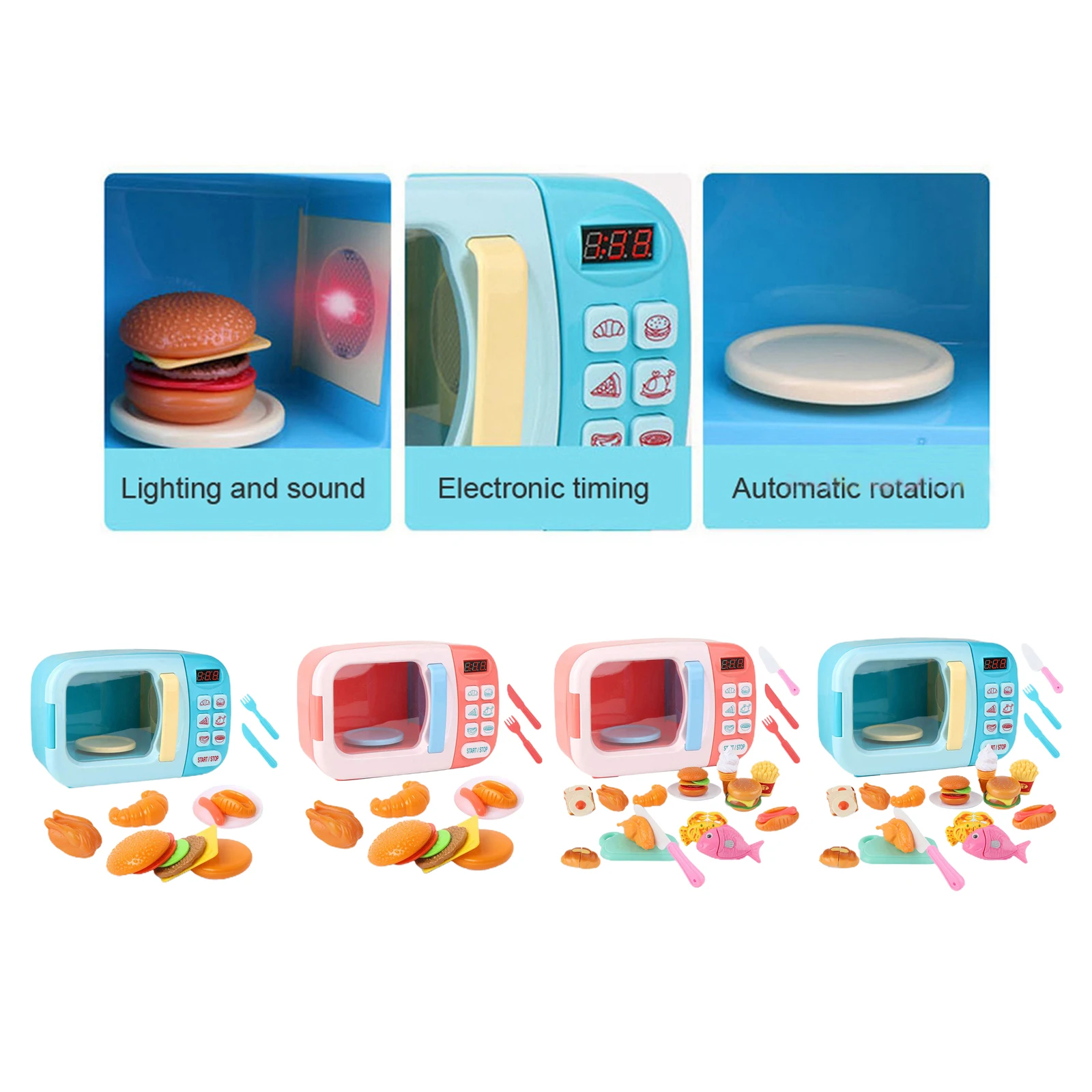 Kid's Kitchen Toys Simulation Microwave Oven Educational Toys Mini Kitchen Food Pretend Play Cutting Role Playing Girls Toys
Kid's Kitchen Toys Simulation Microwave Oven Educational Toys Mini Kitchen Food Pretend Play Cutting Role Playing Girls Toys