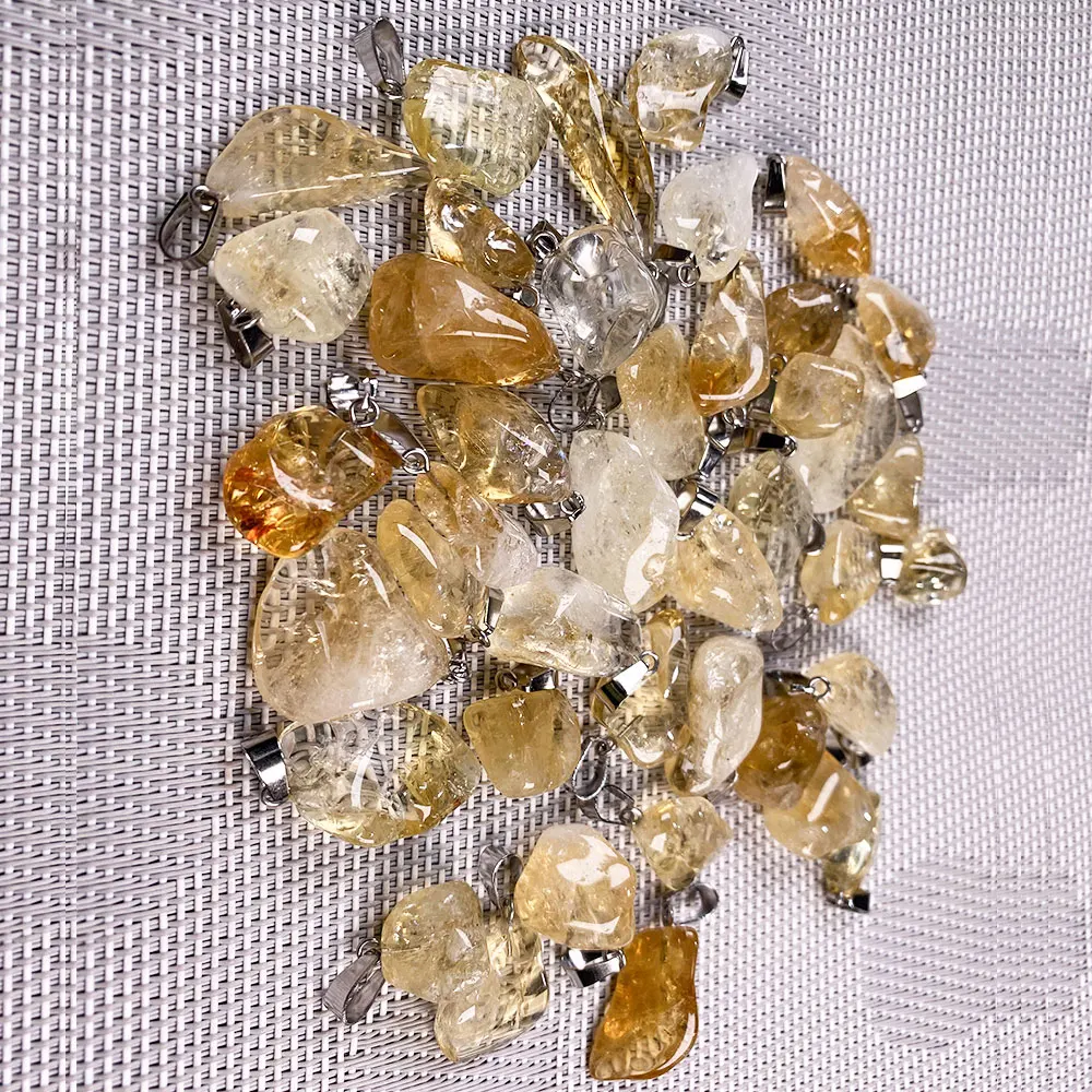 5pcs/lot Natural Stone Pendant Irregular Shape Citrines Pendant for Women DIY Jewellery Making Gift Size 15x20-18x28mm
5pcs/lot Natural Stone Pendant Irregular Shape Citrines Pendant for Women DIY Jewellery Making Gift Size 15x20-18x28mm
