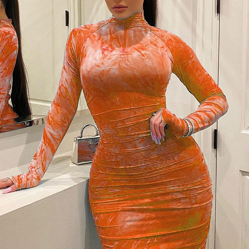 2021 Fashion Spring Women's Dress Large Size 5XL Pleated Zipper Printing Tight Sexy Dresses Long Evening Elegant Bodycon Dress
2021 Fashion Spring Women's Dress Large Size 5XL Pleated Zipper Printing Tight Sexy Dresses Long Evening Elegant Bodycon Dress