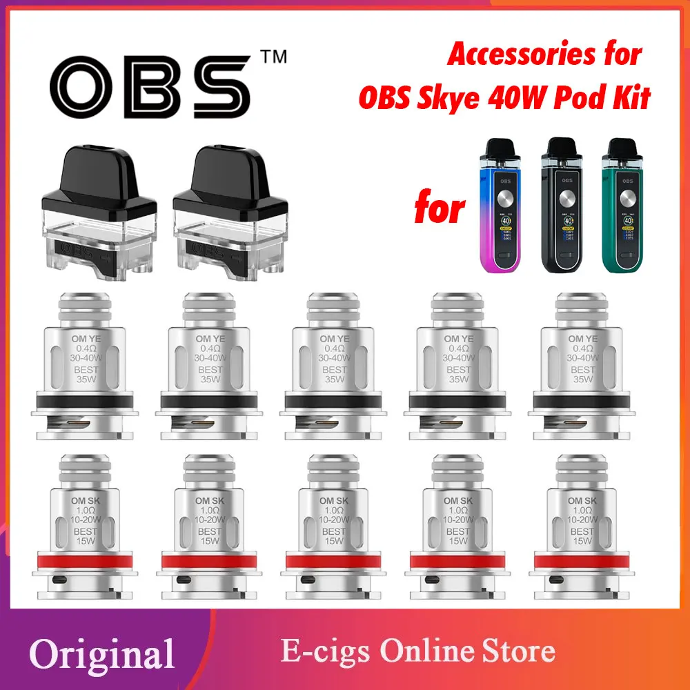 Новинка! Оригинальные аксессуары для OBS Skye 40 Вт набор электронной сигареты/Набор