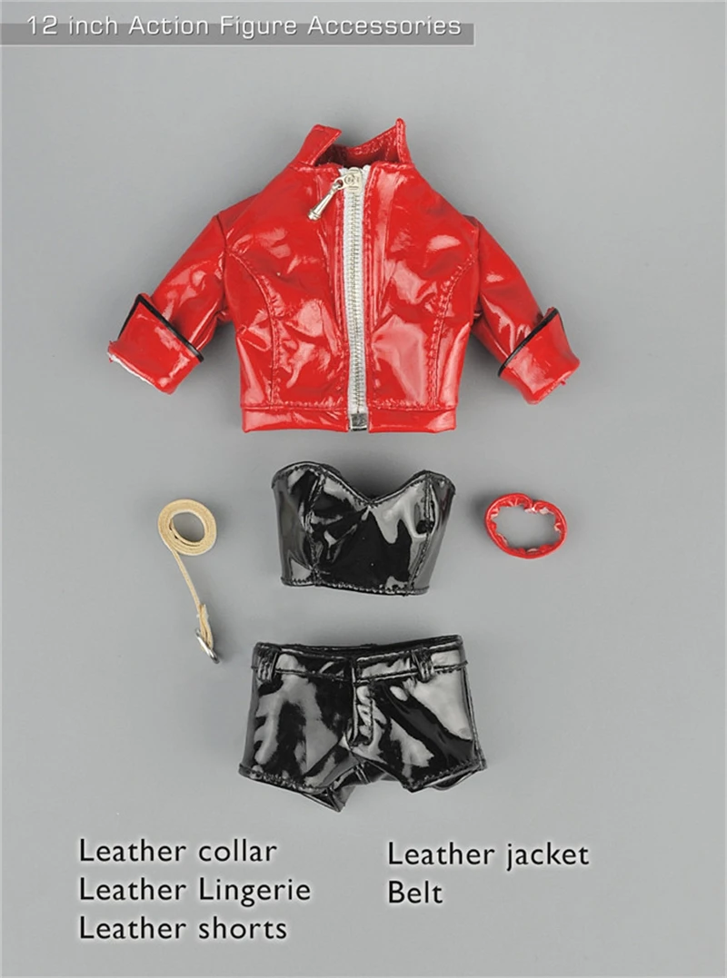 1/6 Scale Sexy Red Women's Short Leather Jacket Hot Pants Suit for 12" Female Action Figure Seamless Body Doll Toy Accessory 
1/6 Scale Sexy Red Women's Short Leather Jacket Hot Pants Suit for 12" Female Action Figure Seamless Body Doll Toy Accessory