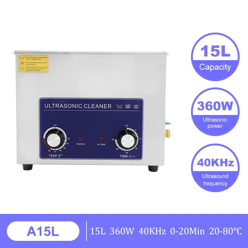 15L 360W Industrial Ultrasonic Cleaner Mould Oil Rust Remove Hardware Jewelry Cleaner Stainless Baskets 220V/110V
15L 360W Industrial Ultrasonic Cleaner Mould Oil Rust Remove Hardware Jewelry Cleaner Stainless Baskets 220V/110V