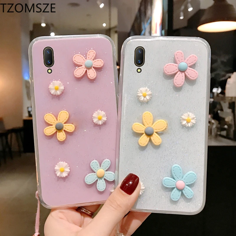 Cute 3D Daisy Flower Phone Case for Vivo X23 X27 X30 Pro X7 Plus X6 X9S Y19 Glitter Bling Cover Epoxy Clear Coque with Lanyard
Cute 3D Daisy Flower Phone Case for Vivo X23 X27 X30 Pro X7 Plus X6 X9S Y19 Glitter Bling Cover Epoxy Clear Coque with Lanyard
