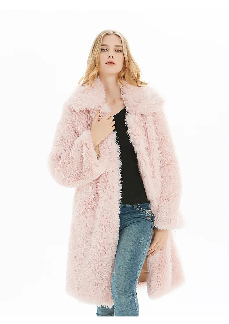 Autumn Winter Lapel Plush Warm Long Women Faux Fur Coat Jacket For Women Mink Coat Thick Covered Button Turn-down Collar Coats
Autumn Winter Lapel Plush Warm Long Women Faux Fur Coat Jacket For Women Mink Coat Thick Covered Button Turn-down Collar Coats