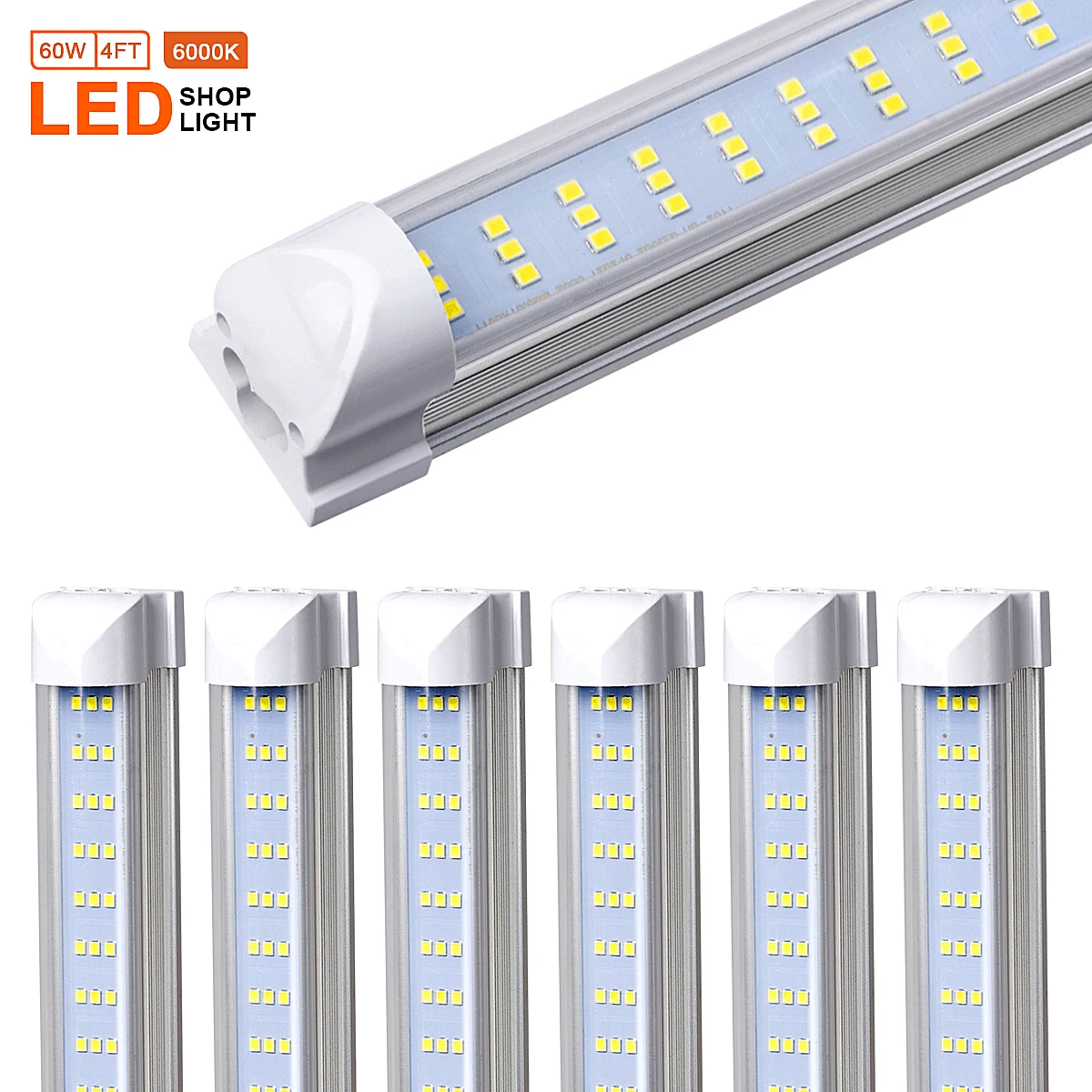 25 Pack 4FT светодиодные светильники для магазина приспособление 60 Вт 6500LM 6000K