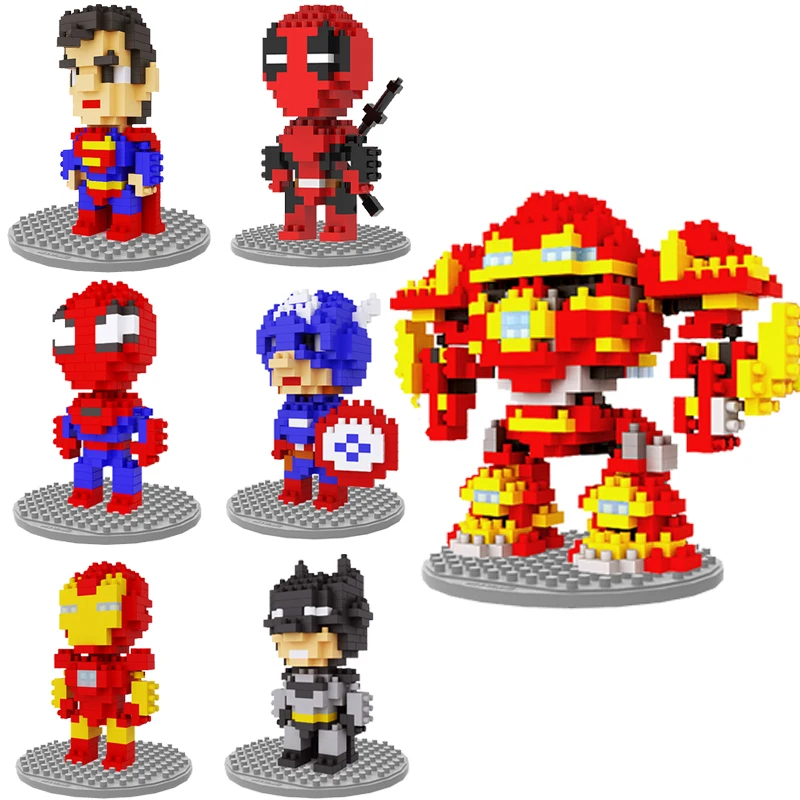 New Disney series of Avengers, Spider-Man and Iron Man classic cartoon model small building block puzzle set children's toy gift
New Disney series of Avengers, Spider-Man and Iron Man classic cartoon model small building block puzzle set children's toy gift