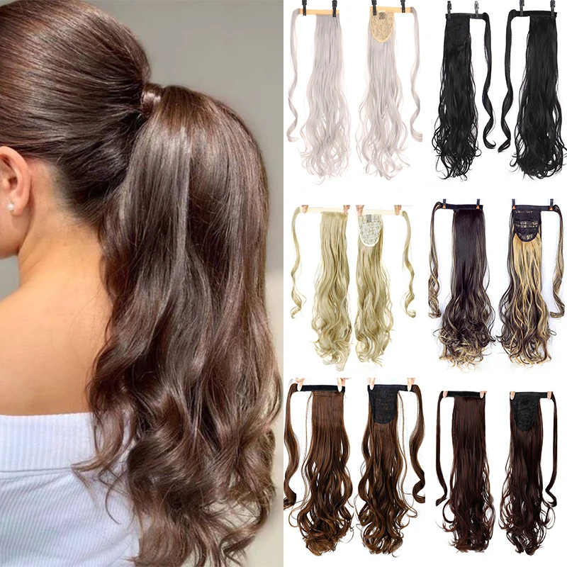 PAGEUP Long Curly Ponytail Wrap Around Ponytail Clip in Hair Extensions Natural Hairpiece Headwear Synthetic Hair Brown Gray
PAGEUP Long Curly Ponytail Wrap Around Ponytail Clip in Hair Extensions Natural Hairpiece Headwear Synthetic Hair Brown Gray