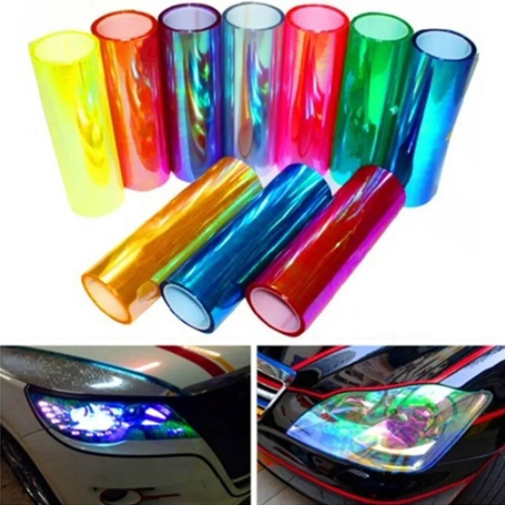 Car Light Change Color Film 30x60cm Colorful Car Styling Chameleon Headlight Taillight Vinyl Tint Car Sticker Light Film Wrap
Car Light Change Color Film 30x60cm Colorful Car Styling Chameleon Headlight Taillight Vinyl Tint Car Sticker Light Film Wrap