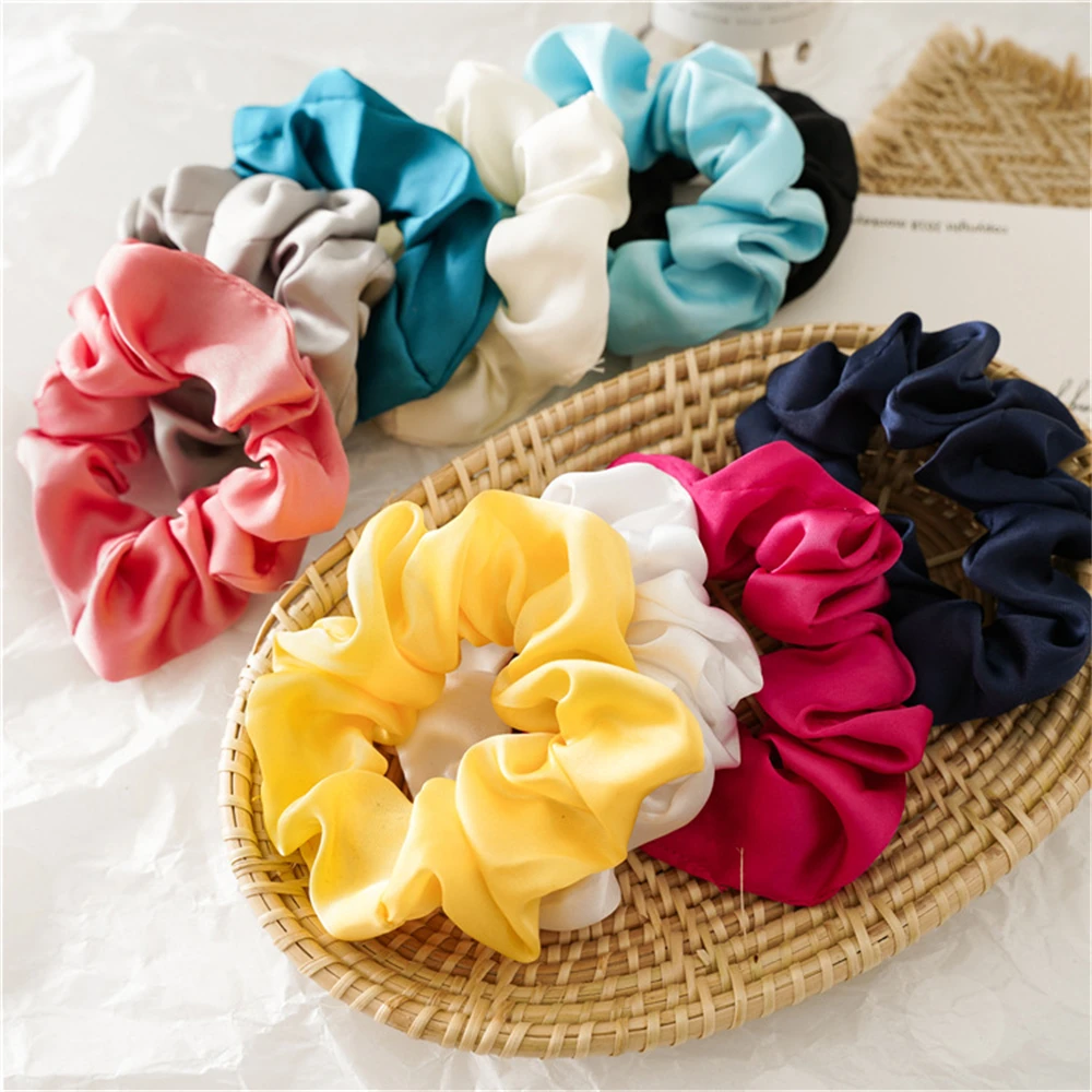 Women Solid color Satin Casual Hair Ring Hair Scrunchie Ponytail Hair Band Elastic Scrunchy Hair Ties Girls for Hair Accessories
Women Solid color Satin Casual Hair Ring Hair Scrunchie Ponytail Hair Band Elastic Scrunchy Hair Ties Girls for Hair Accessories