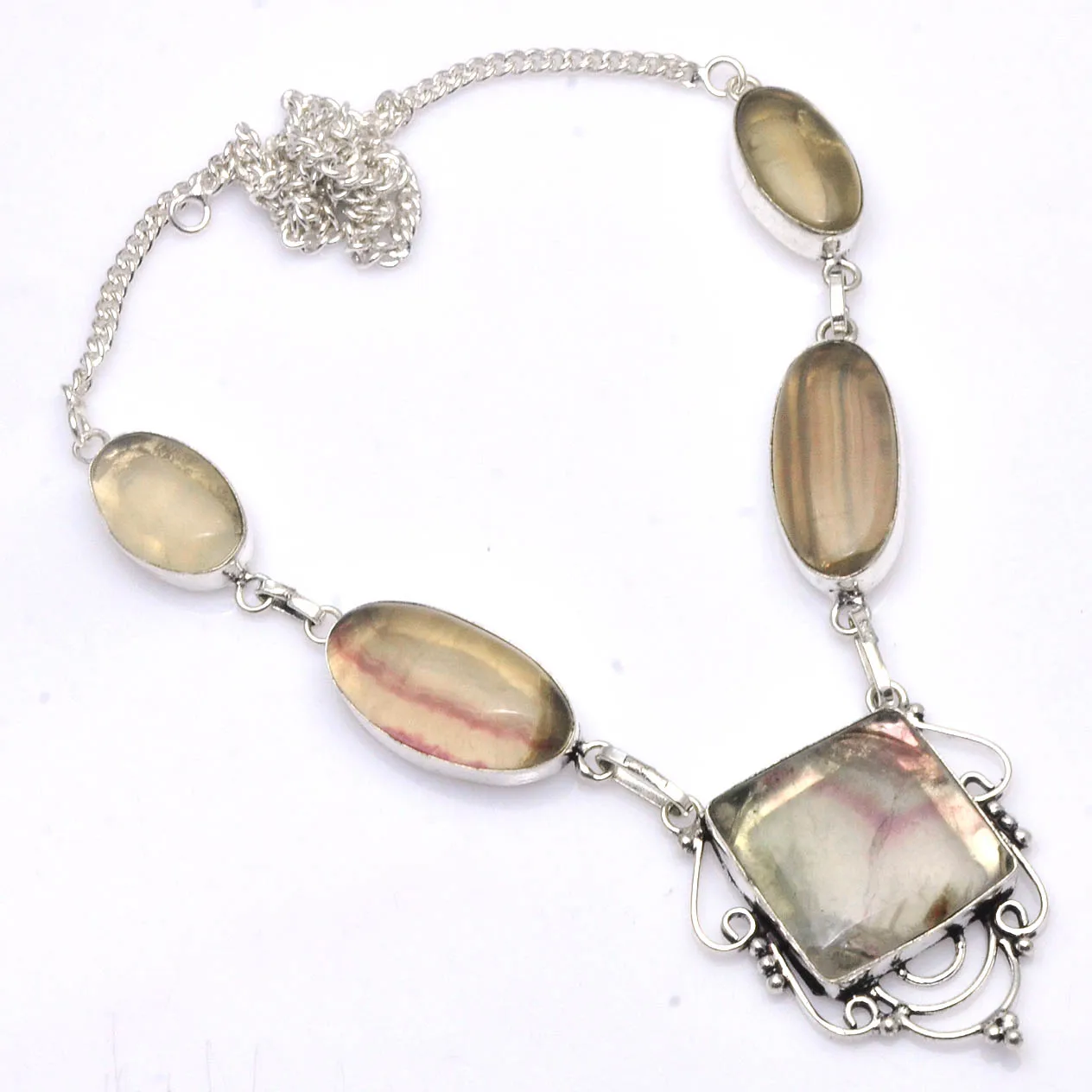 Genuine Fluorite Silver Overlay over Copper, 53 cm , N4600-1
Genuine Fluorite Silver Overlay over Copper, 53 cm , N4600-1