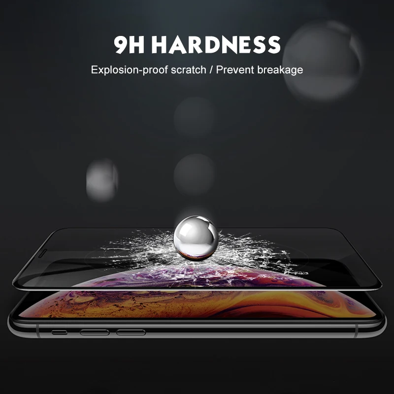 Закаленное стекло для iPhone 11 Pro Max защита экрана полное покрытие X XS XR 0 3 мм тонкая