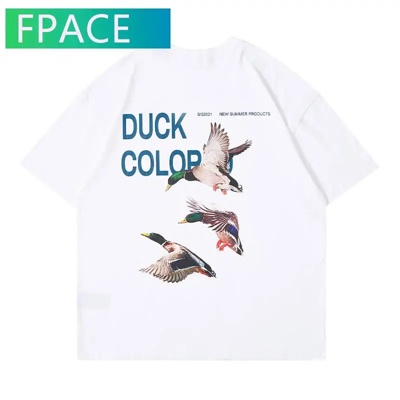 FPACE Oversized Streetwear Tees Shirts Flying Duck Animal Print Tshirts Hip Hop Fashion Loose Harajuku Casual T-Shirts Tops
FPACE Oversized Streetwear Tees Shirts Flying Duck Animal Print Tshirts Hip Hop Fashion Loose Harajuku Casual T-Shirts Tops