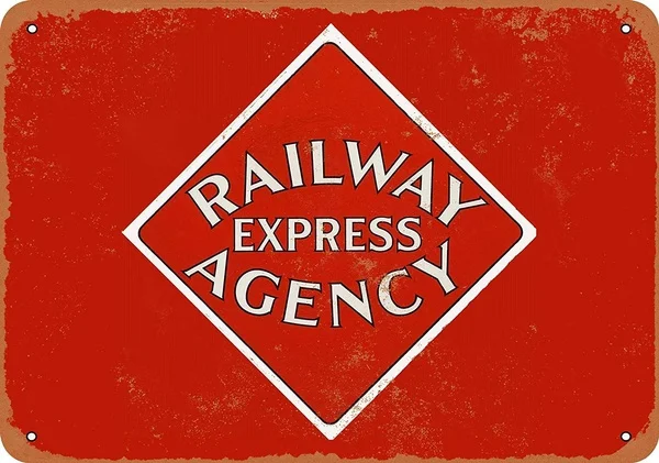 Railway Express Agency Tin Sign art wall decoration,vintage aluminum retro metal sign,iron painting
Railway Express Agency Tin Sign art wall decoration,vintage aluminum retro metal sign,iron painting