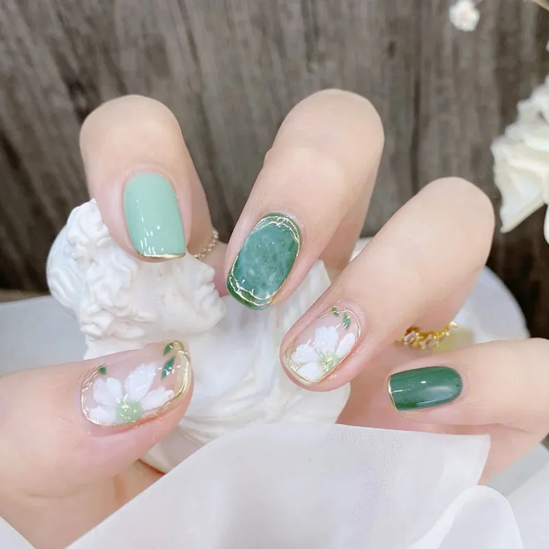 24 Pcs Fake Nails Art Nail Tips Press on False With Gule Full Cover Artificial Short Design Korean Kawaii Manicure Decoration
24 Pcs Fake Nails Art Nail Tips Press on False With Gule Full Cover Artificial Short Design Korean Kawaii Manicure Decoration