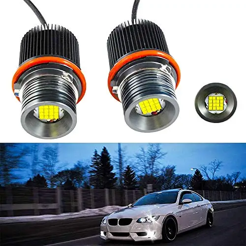 

80W 7000K Xenon White LED Angel Eyes Ring Marker Bulbs Error Free FOR BMW E87 E39 E60 E61 E63 E64 M6 E65/E66 E83 X3 E53 X5