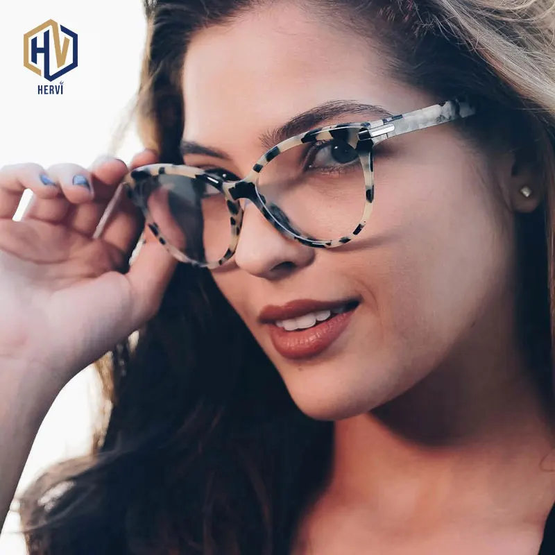 Классические очки кошачий глаз в оправе женские для близорукости стиле ретро