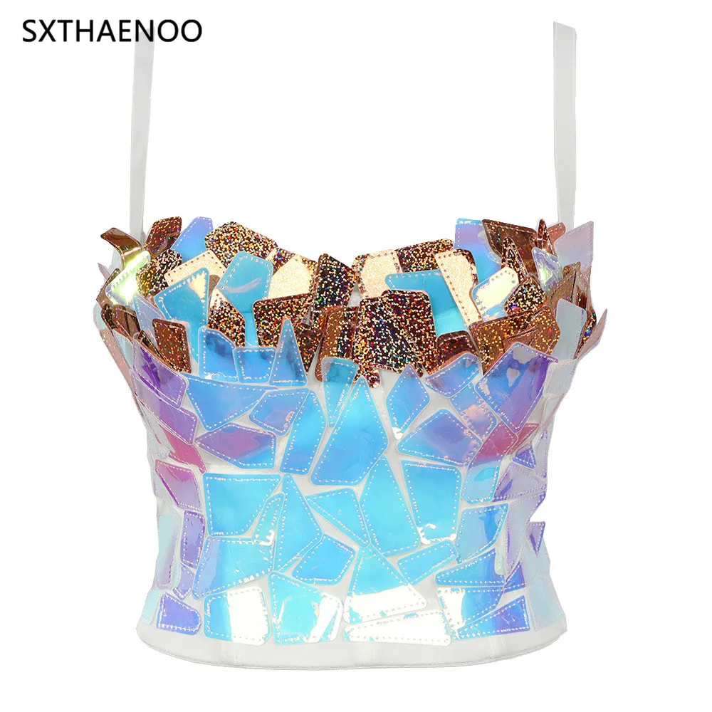SXTHAENOO 2022 Sexy Shiny Sequins Women Camis Cropped Nightclub Party Show Winter Corset Crop Top Bustier Bra
SXTHAENOO 2022 Sexy Shiny Sequins Women Camis Cropped Nightclub Party Show Winter Corset Crop Top Bustier Bra