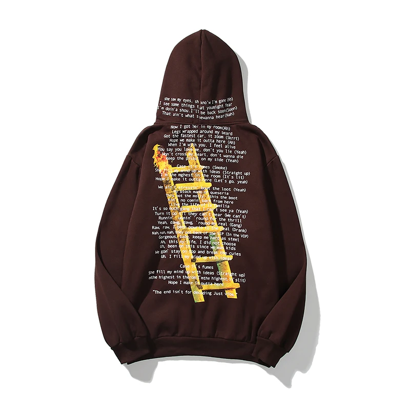 Harajuku Cactus Jack Highest in the Room Hooded Sweatshirt Men and Women Oversize Stranger Things Loose Hoody Streetwear Hoodies