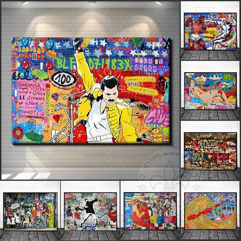 Banksy Graffiti Portrait Poster Abstract Nude Women Canvas Painting Print Modern Street Pop Music Star Wall Picture Home Decor
Banksy Graffiti Portrait Poster Abstract Nude Women Canvas Painting Print Modern Street Pop Music Star Wall Picture Home Decor