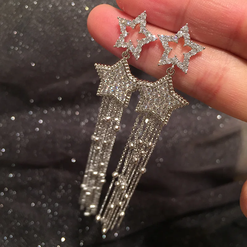 Star Earrings Female Five-pointed Star Earrings 2021 New Long Tassel Super Fairy online celebrity Round Face High Sense Earrings
Star Earrings Female Five-pointed Star Earrings 2021 New Long Tassel Super Fairy online celebrity Round Face High Sense Earrings