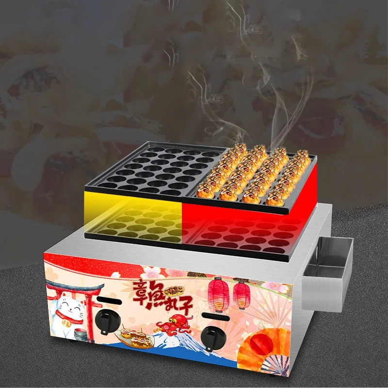28 holes Takoyaki Machine Commercial Stall Gas/electric Double Plate Fish Ball Stove Gas Takoyaki Machine Small Balls
28 holes Takoyaki Machine Commercial Stall Gas/electric Double Plate Fish Ball Stove Gas Takoyaki Machine Small Balls