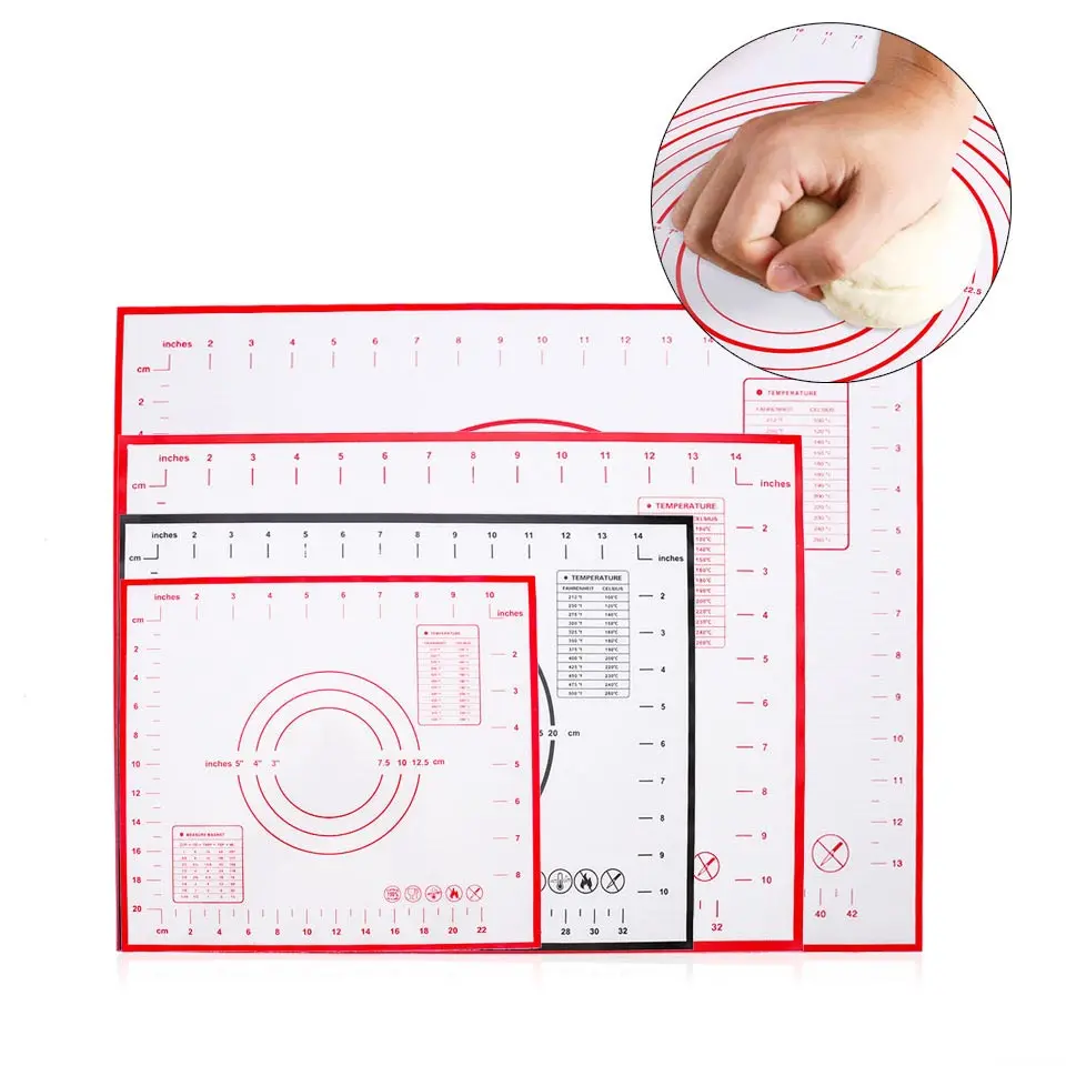 Reusable Silicone Baking Mat Eco-Friendly Mat For Rolling Dough Pad Large Non-stick Oven Patisserie Baking Accessories Tools New
Reusable Silicone Baking Mat Eco-Friendly Mat For Rolling Dough Pad Large Non-stick Oven Patisserie Baking Accessories Tools New