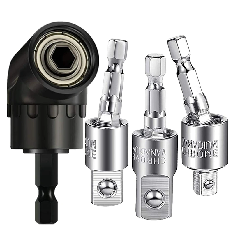 4 Pcs Power Drill Sockets Adapter Sets 360°Rotatable Hex Shank Impact Driver Socket Adapter 1/4inch 3/8inch 1/2inch
4 Pcs Power Drill Sockets Adapter Sets 360°Rotatable Hex Shank Impact Driver Socket Adapter 1/4inch 3/8inch 1/2inch