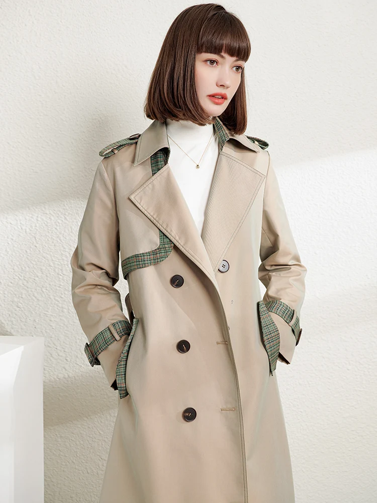 2020 New Arrival Autumn Trench Coat Women Stitching Plaid Clothing Outerwear High Quality Double Breasted Women Long Coat
2020 New Arrival Autumn Trench Coat Women Stitching Plaid Clothing Outerwear High Quality Double Breasted Women Long Coat