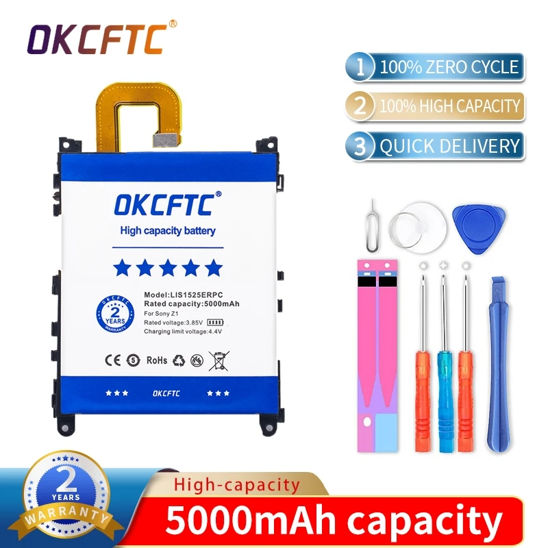 5000mAh LIS1525ERPC Replacement Battery for Sony Xperia Z1 L39h Honami SO-01F C6902 C6903 C6943 +Tracking Number
5000mAh LIS1525ERPC Replacement Battery for Sony Xperia Z1 L39h Honami SO-01F C6902 C6903 C6943 +Tracking Number