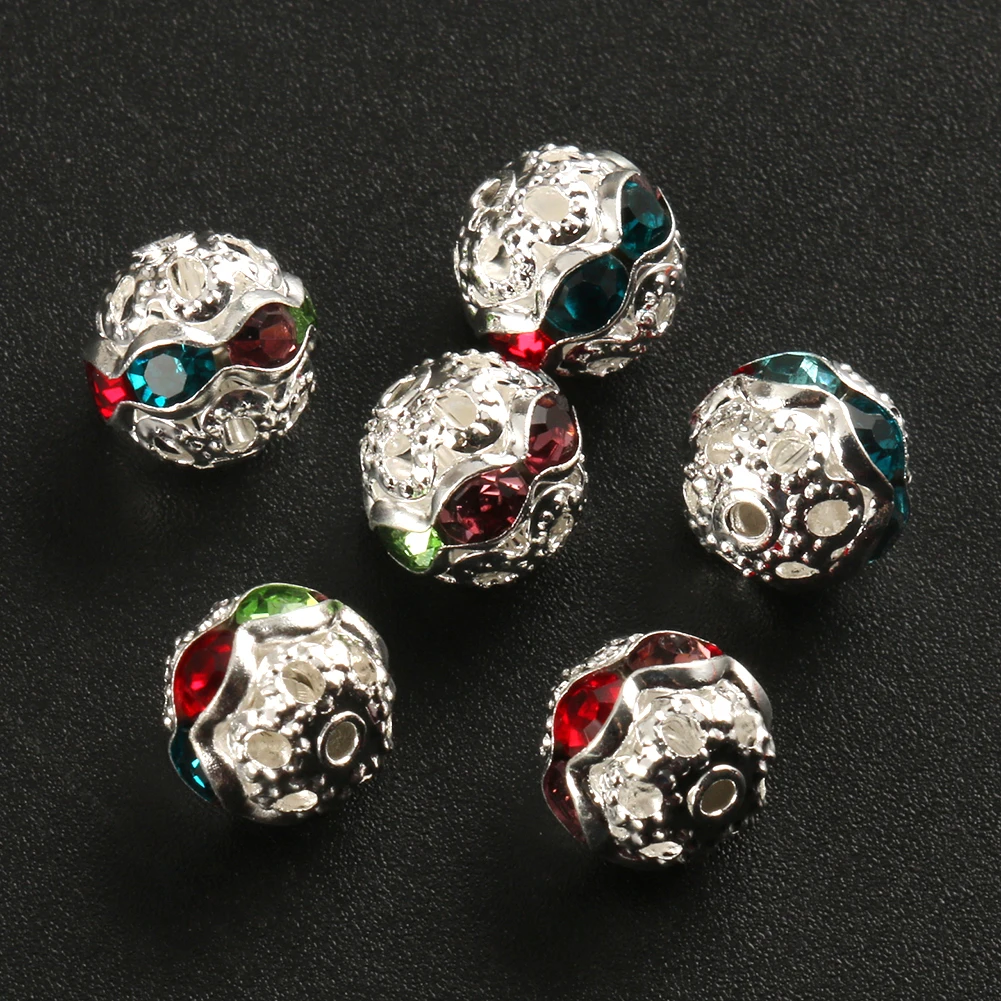 50pcs 6 8mm Multicolor AB Rhinestone Ball Crystal Loose Spacer Round Beads for Jewelry Making DIY Bracelet Accessories Wholesale
50pcs 6 8mm Multicolor AB Rhinestone Ball Crystal Loose Spacer Round Beads for Jewelry Making DIY Bracelet Accessories Wholesale