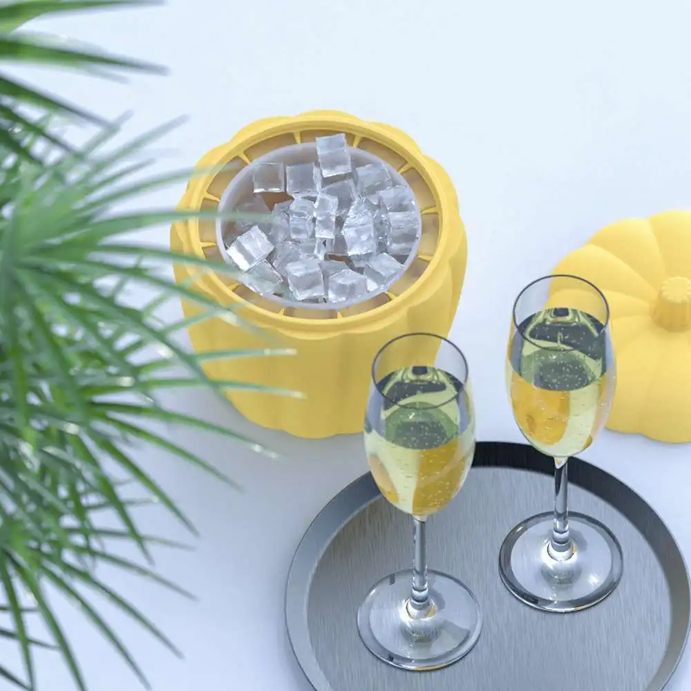 Silicone Pumpkin Ice Bucket Ice Tray Champagne Whiskey Beer Ice Cube Maker Portable Bucket With Lid Large Ice Bucket Beer Tools
Silicone Pumpkin Ice Bucket Ice Tray Champagne Whiskey Beer Ice Cube Maker Portable Bucket With Lid Large Ice Bucket Beer Tools