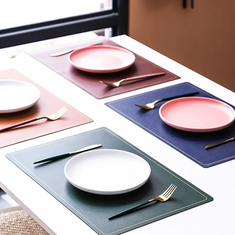 1PC Nordic Phnom Penh Leather Placemat PU Waterproof Oilproof Western Placemat Double Leather Placemat Kitchen Tableware Tool
1PC Nordic Phnom Penh Leather Placemat PU Waterproof Oilproof Western Placemat Double Leather Placemat Kitchen Tableware Tool