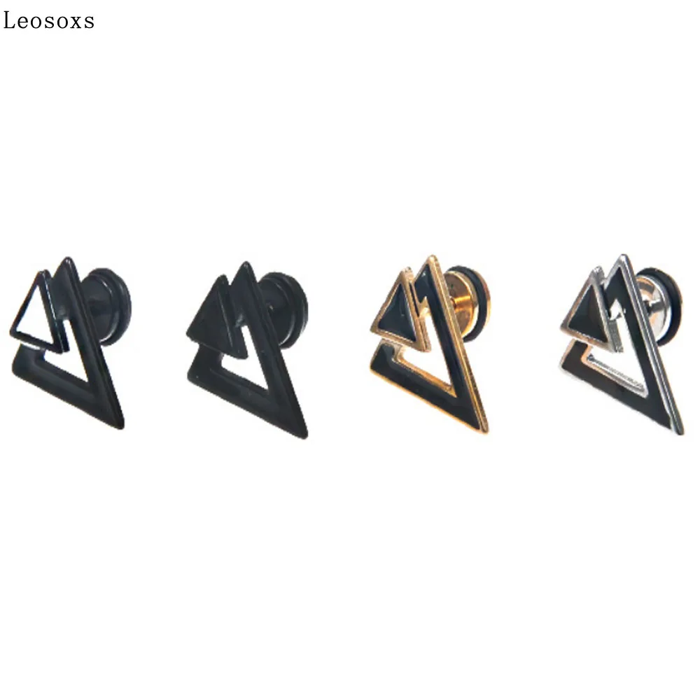 Leosoxs 2 piece Titanium steel triangle men's punk trendy boys earrings earrings student earrings
Leosoxs 2 piece Titanium steel triangle men's punk trendy boys earrings earrings student earrings