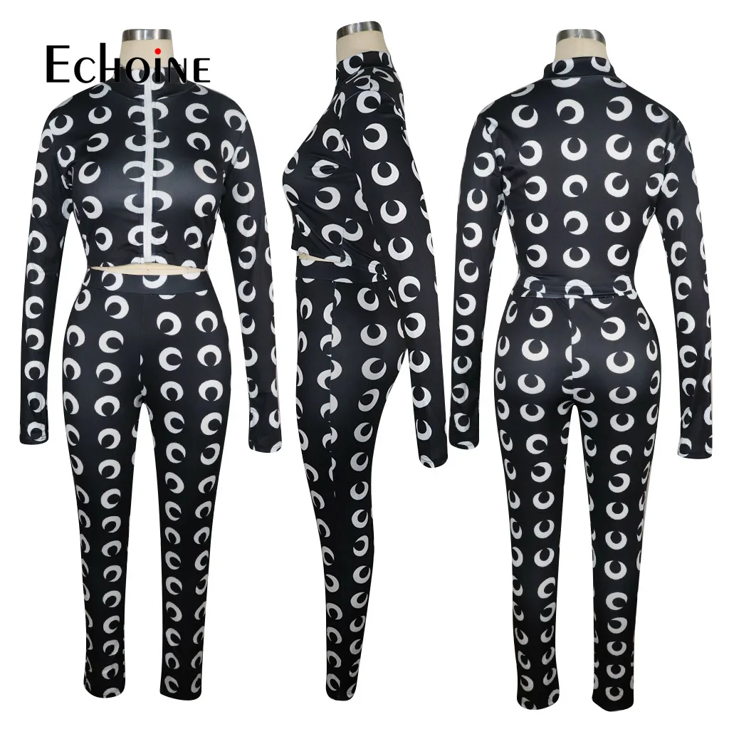 Echoine Women Active Wear Print Set Long Sleeve Zipper Tops Jogger Pants Suit Tracksuit Sport Two Piece Set club Fitness Outfit
Echoine Women Active Wear Print Set Long Sleeve Zipper Tops Jogger Pants Suit Tracksuit Sport Two Piece Set club Fitness Outfit