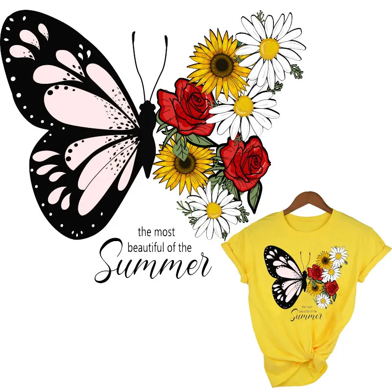 Butterfly Patch Rose Flower Iron-on Transfers for Clothing Thermoadhesive Patches on Clothes Flex Fusible Patch Thermal Stickers
Butterfly Patch Rose Flower Iron-on Transfers for Clothing Thermoadhesive Patches on Clothes Flex Fusible Patch Thermal Stickers