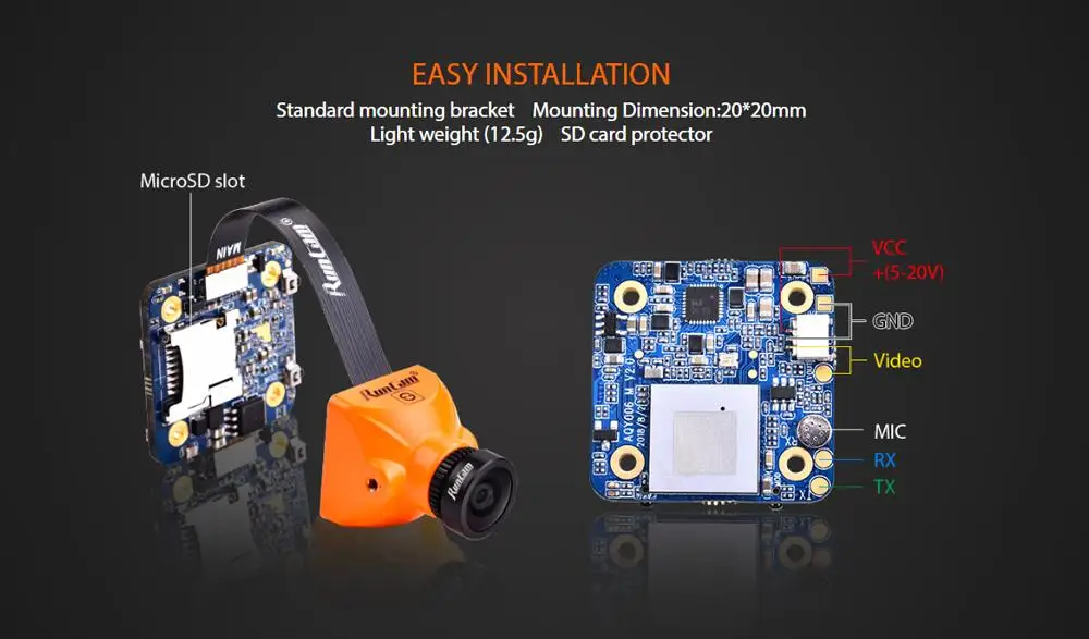 Runcam Split 2S WiFi FPV Camera Split Mini 2 FOV 130 Degree 1080P/60fps HD recording plus WDR NTSC/PAL for FPV RC Quadcopter
Runcam Split 2S WiFi FPV Camera Split Mini 2 FOV 130 Degree 1080P/60fps HD recording plus WDR NTSC/PAL for FPV RC Quadcopter