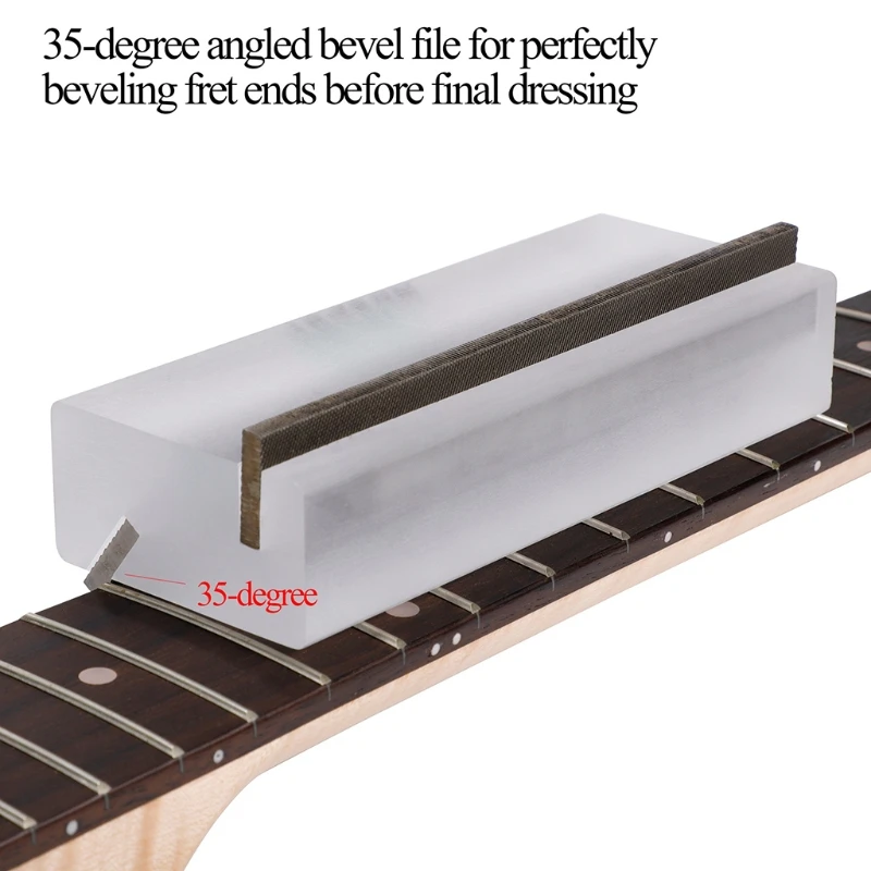 Guitar Acrylic Fret Crowning End Bevel-Flush Files Tool 35° 90° Degree Fret File 87HF
Guitar Acrylic Fret Crowning End Bevel-Flush Files Tool 35° 90° Degree Fret File 87HF