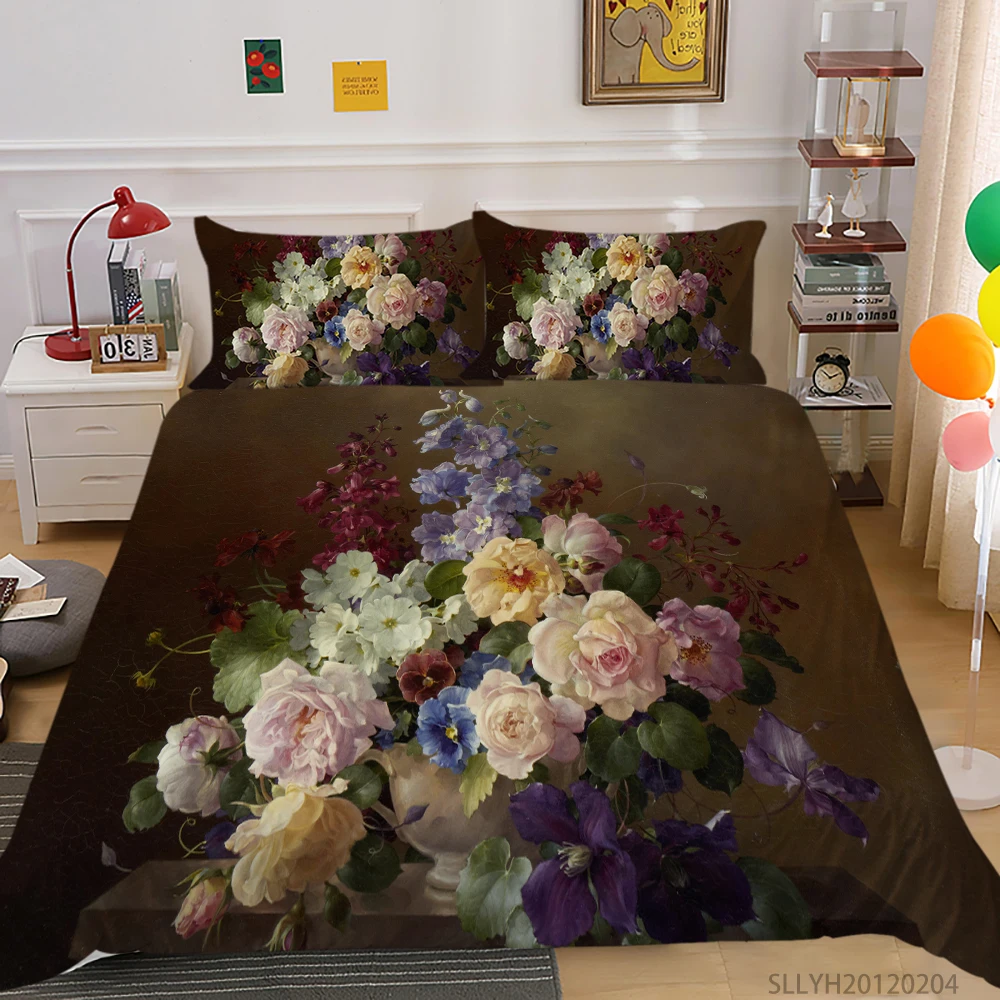3D Duvet Cover Set Queen Bedding Set Oil Painting Flowers Bedroom Comforter Set Kids Adult Girls 2/3 Pcs Hot Selling
3D Duvet Cover Set Queen Bedding Set Oil Painting Flowers Bedroom Comforter Set Kids Adult Girls 2/3 Pcs Hot Selling