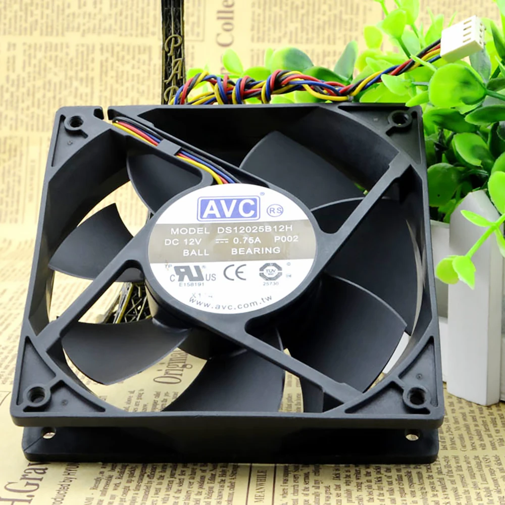 Для AVC DS12025B12H 120 мм 12 см 120x120x25 PWM вентилятор с высоким потоком воздуха 104 куб. М 4