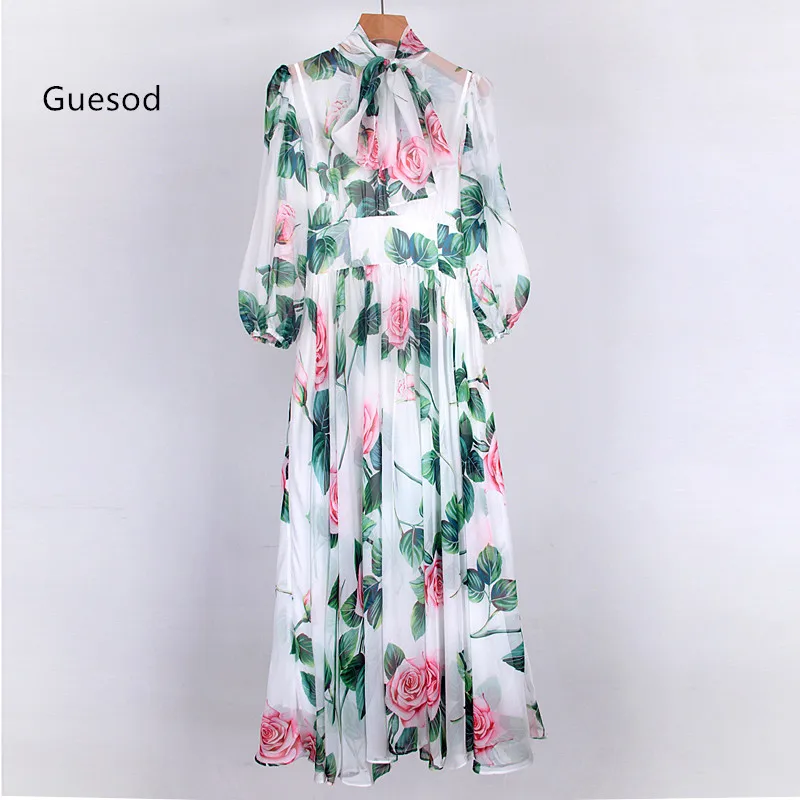 Women Maxi Dress Long Dress Spring Holiday Fairy Print Expansion Bottom Dresses Bow Collar Elegant Floor Length Dresses New
Women Maxi Dress Long Dress Spring Holiday Fairy Print Expansion Bottom Dresses Bow Collar Elegant Floor Length Dresses New
