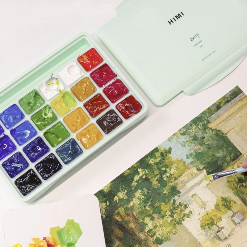 24 Colors Non-Toxic Art Paints Gouache Paint Set with Portable Case Palette 30ml
24 Colors Non-Toxic Art Paints Gouache Paint Set with Portable Case Palette 30ml