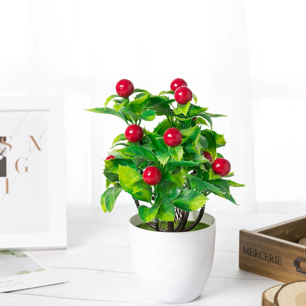 Artificial Plants Bonsai Small Tree Pot Plants Fake Cherry Tangerine Fruit Potted Ornaments For Home Decoration Garden Decor
Artificial Plants Bonsai Small Tree Pot Plants Fake Cherry Tangerine Fruit Potted Ornaments For Home Decoration Garden Decor