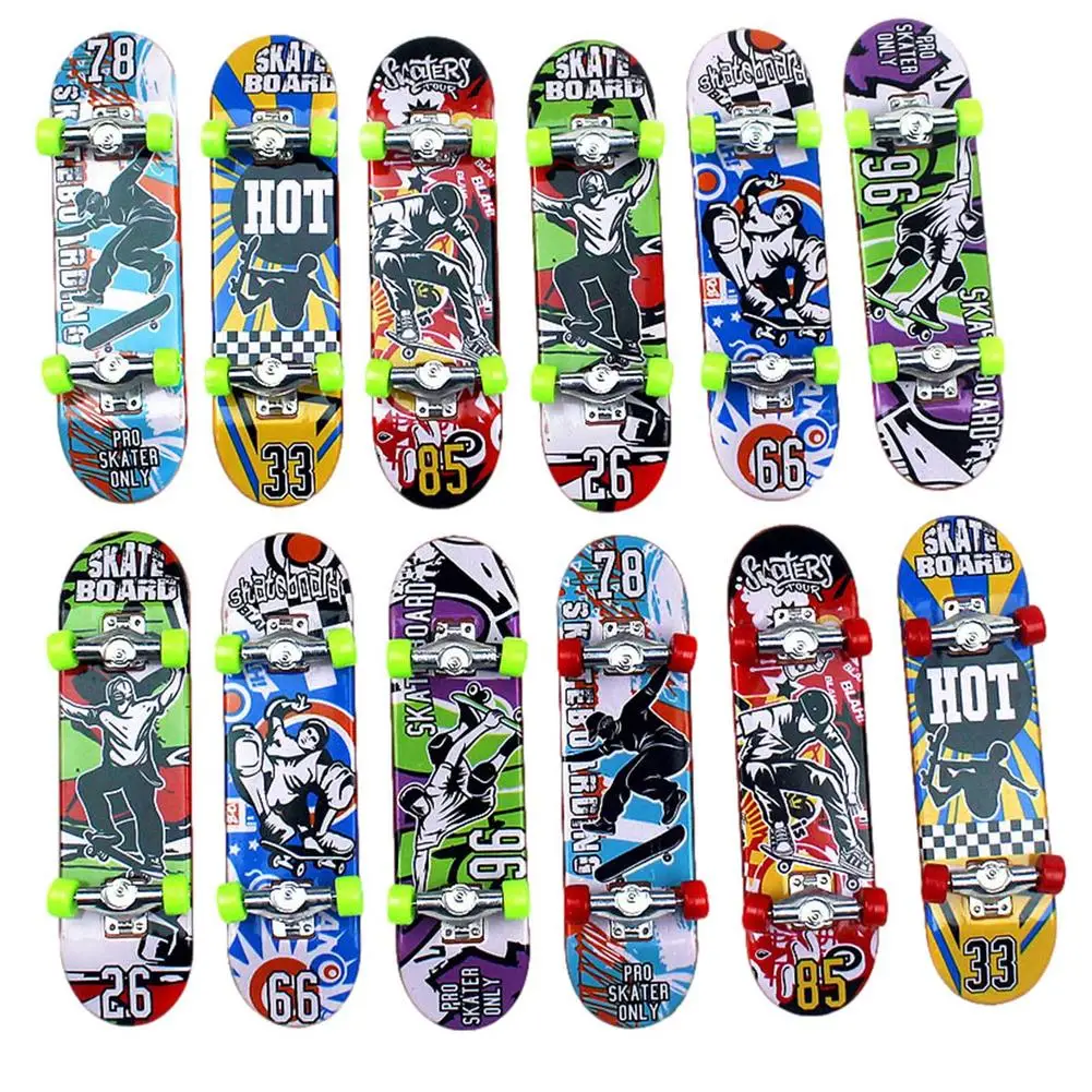 

1pcs 9.5cm Aluminum Alloy Mini Finger Skateboards Unti-smooth Fingerboard Boys Toy Finger Skate Tech Truck Party Favors Gifts