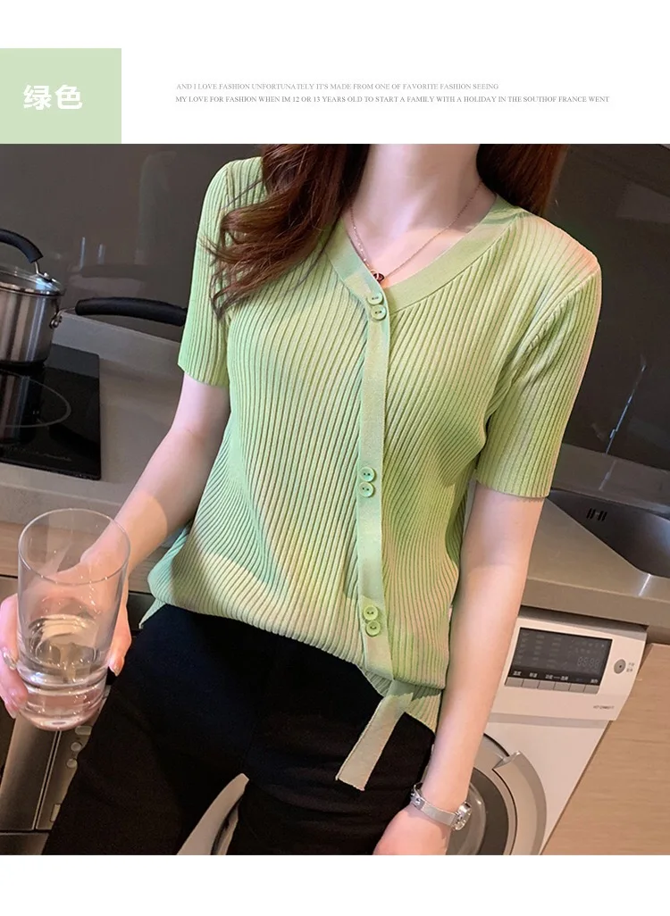J2859 -T-shirt women's summer new women's short-sleeved Slim wild solid half-sleeved shirt
J2859 -T-shirt women's summer new women's short-sleeved Slim wild solid half-sleeved shirt