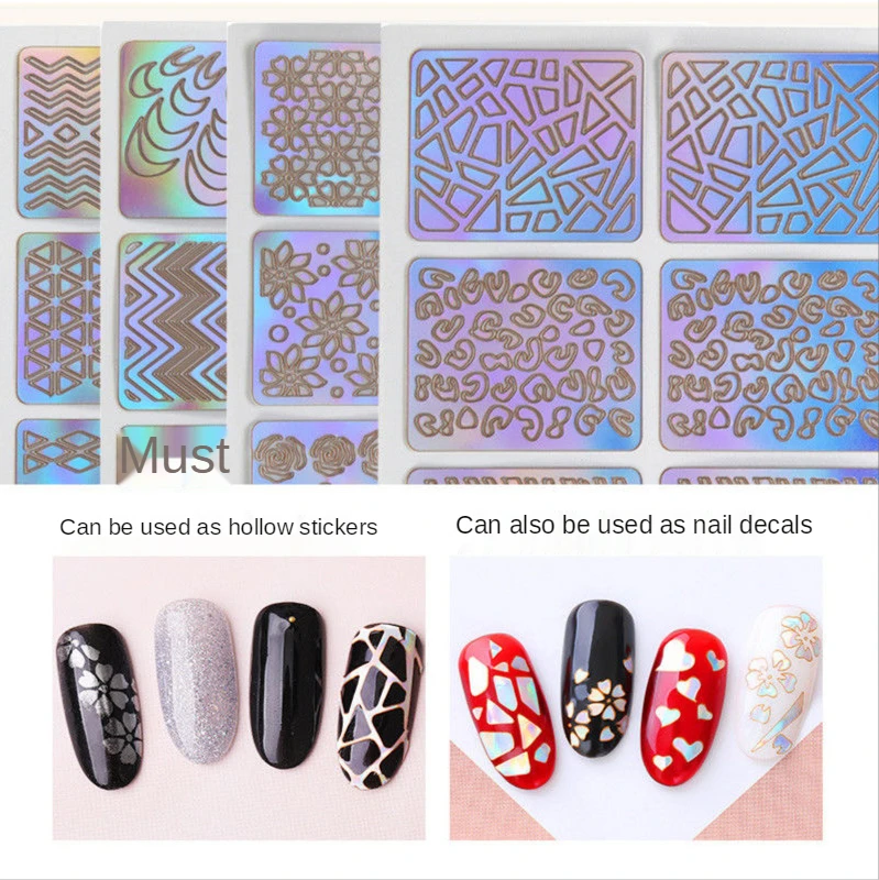 24 PCS 3D Laser Hollow Nail Paste Hollow Nail Sticker Stylish Self-adhesive Manicure Sticker Nail Art Accessory
24 PCS 3D Laser Hollow Nail Paste Hollow Nail Sticker Stylish Self-adhesive Manicure Sticker Nail Art Accessory